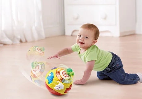 Baby playing with VTech Crawl and Learn Bright Lights Ball Toy – Ireland