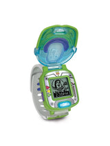 VTech Disney Pixar Toy Story 5 Buzz Lightyear Learning Watch open with grey strap and blue cover