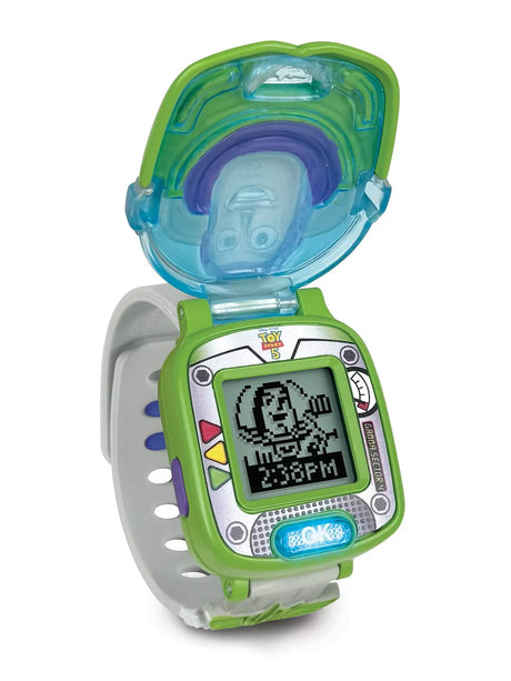 VTech Disney Pixar Toy Story 5 Buzz Lightyear Learning Watch open with Buzz screen and light-up button