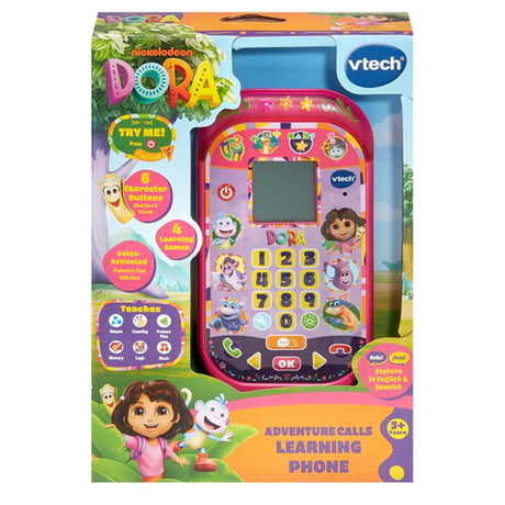 Box packaging of VTech Dora Adventure Calls Learning Phone – Ireland.