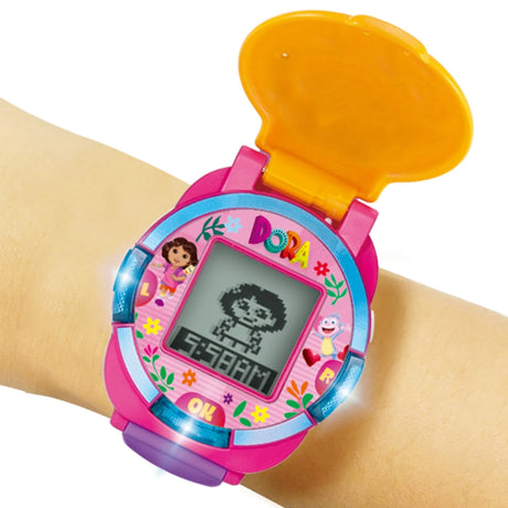 Child wearing VTech Dora Time for Learning Adventure Watch – Ireland.