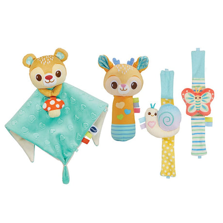 VTech Forest Pals First Discoveries Set with bear comforter, fawn rattle, snail band and butterfly band