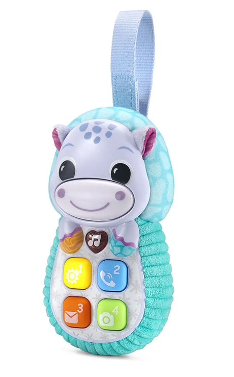 Close-up of VTech Hello Hippo Phone buttons and light-up features – Ireland