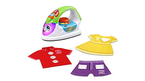VTech Ironing Time Learning Set with toy iron and three fabric clothes pieces – Ireland