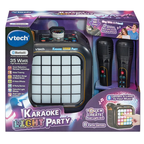 VTech Karaoke Light Party boxed set with two wireless microphones and pixel grid – Ireland.