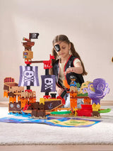 Child playing with the VTech Marble Rush Adventures Pirate Ship marble run with pirate ship, octopus vortex and play mat