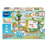 VTech Marble Rush Junior Safari Slides box showing safari marble run, 58 pieces, 6 marbles and 3 plus age mark