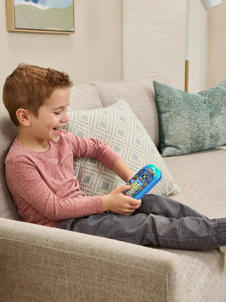 Child playing with VTech PAW Patrol Rescue Mission Learning Phone – Ireland.