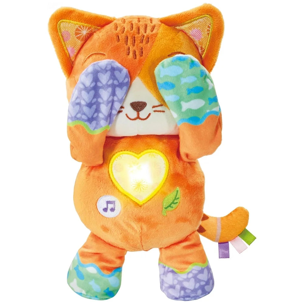 VTech Peek-a-Boo Paws interactive plush toy front view with paws covering eyes – Ireland