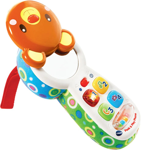 VTech Peek & Play Phone Bear Toy with buttons and strap – Ireland