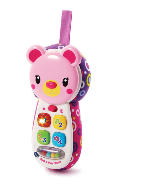 VTech Peek & Play Phone Pink front view baby toy Ireland