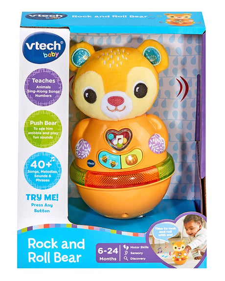 VTech Rock and Roll Bear box showing bear toy and 6 to 24 months age mark