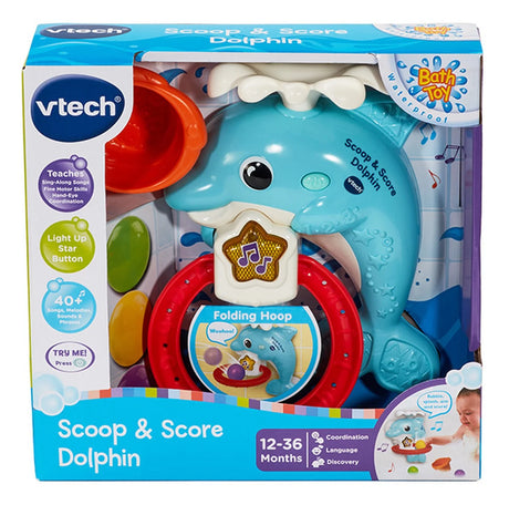 Boxed VTech Scoop and Score Dolphin bath toy for ages 12 to 36 months – Ireland