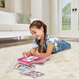 Child writing in the VTech Secret Safe Voice Note Diary with stickers and crafts on the floor – Ireland.