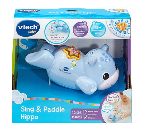 Boxed VTech Sing and Paddle Hippo Toy for ages 12 to 36 months – Ireland