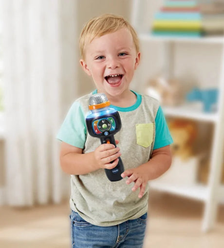 Child singing with VTech Singing Sounds Microphone Toy – Ireland