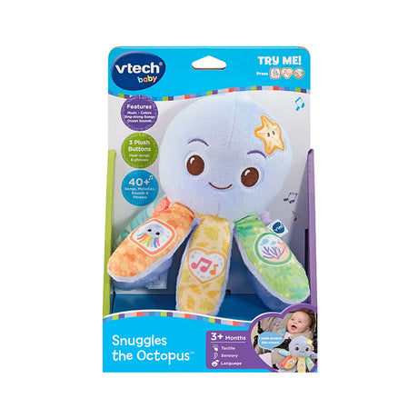 Boxed VTech Snuggles the Octopus with soft legs and light-up starfish – Ireland.
