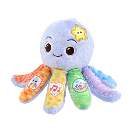 Angled image of Snuggles the Octopus showing colourful sensory legs – Ireland.