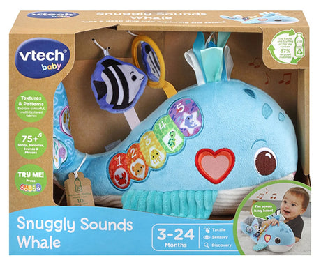 Boxed VTech Snuggly Sounds Whale interactive toy for babies – Ireland