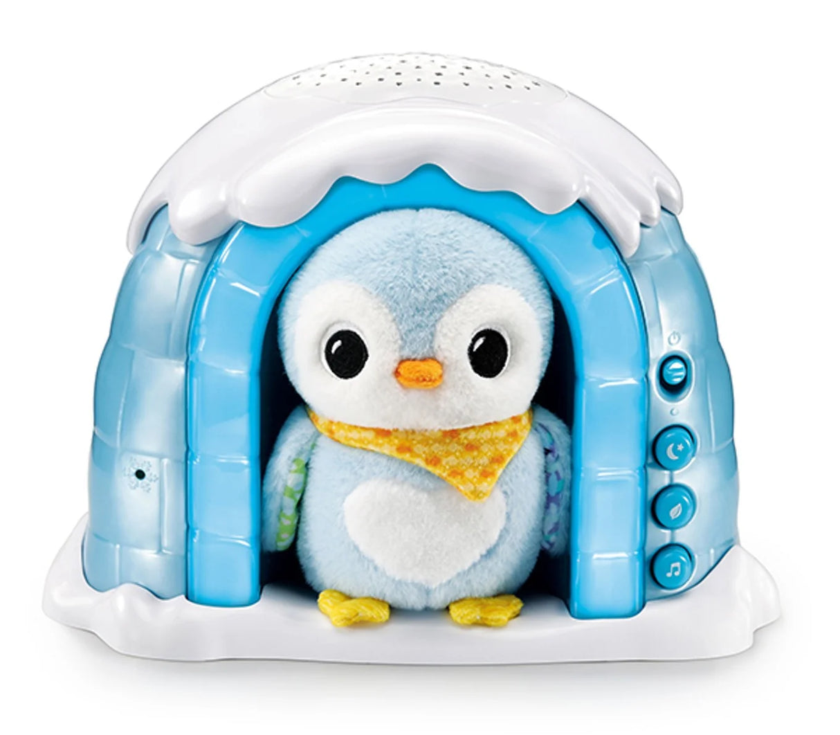 VTech Soothing Starlight Igloo close-up with plush penguin inside – Ireland