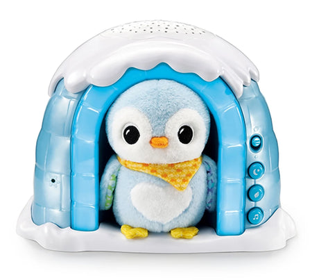 VTech Soothing Starlight Igloo close-up with plush penguin inside – Ireland