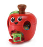 VTech Sorting Fun Apple with storage door open and fruit blocks inside