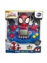 VTech Spidey and His Amazing Friends Spidey Learn & Go in retail packaging with Spidey character artwork