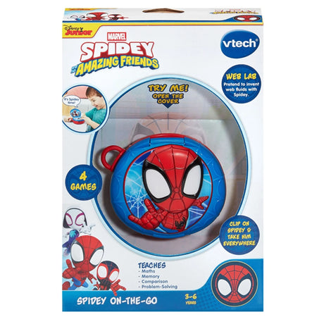 Box packaging of VTech Spidey On-the-Go learning toy – Ireland.