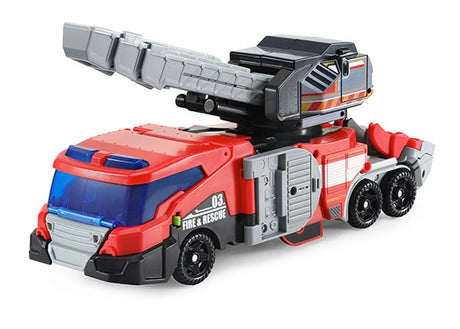 VTech Switch & Go Dinos Rescue Raiders 3-in-1 red fire engine with grey ladder