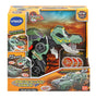 VTech Switch & Go Dinos Thrash the T-Rex box showing dinosaur mode, vehicle mode, discs and 3 to 8 years age mark