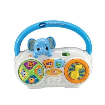 VTech Take Along Tunes Radio Toy front view showing buttons and elephant design – Ireland