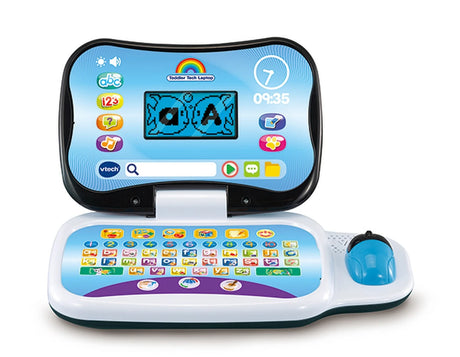 VTech Toddler Tech Laptop open front view with screen, keyboard buttons and blue mouse