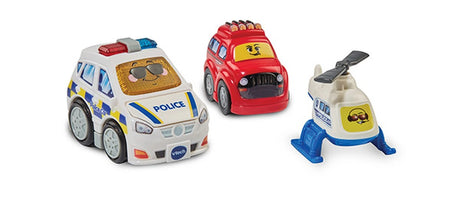 VTech Toot-Toot Drivers police car, getaway car and helicopter