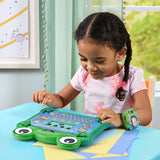 Child playing with VTech Toy Story 5 Explore and Learn Lilypad Tablet