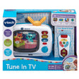 VTech Tune In TV toy box showing flip-panel screen and remote – Ireland.