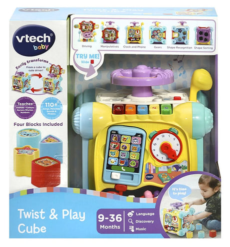 VTech Twist & Play Cube in retail packaging for ages 9 to 36 months – Ireland