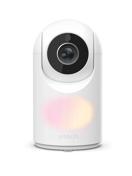 VTech VM4263 camera front view with lens and soft night light glow