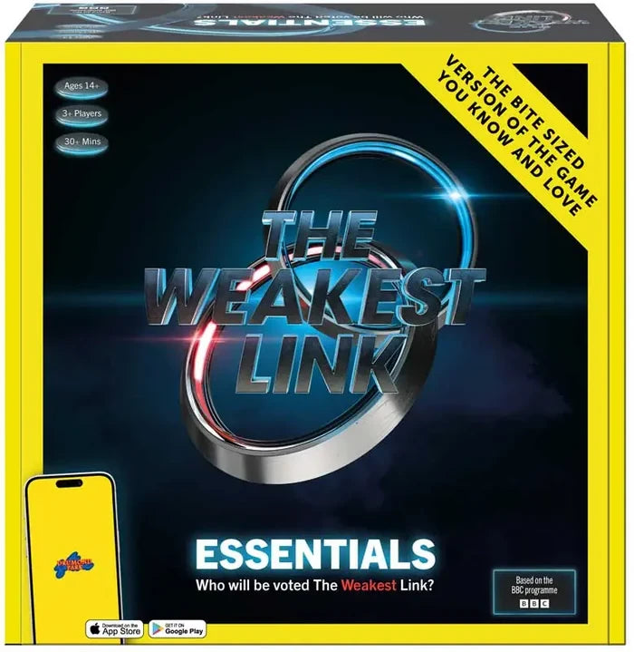 The Weakest Link Essentials Edition game box showing the television quiz show logo
