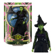 Packaged Wicked Elphaba doll with inset image showing the doll wearing her hat and holding the school bag