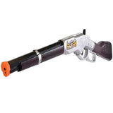 Wild West Rifle With Sound toy rifle shown from the right side with orange barrel tip and Wild West logo