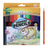 World of Colour 24 washable colouring pencils pack with guinea pig artwork and an orange pencil displayed beside the box