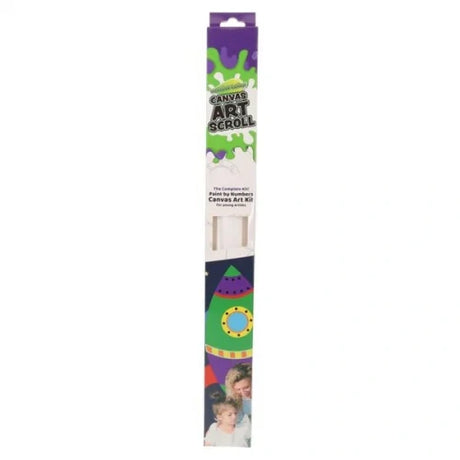 World of Colour Rocket Canvas Art Scroll product box side view with rocket artwork shown