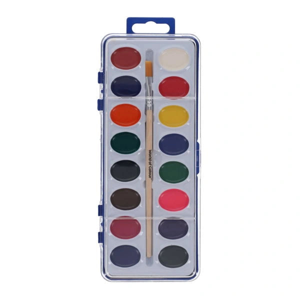 World of Colour Watercolour Art Set 16 Piece showing the paint pan set from the front