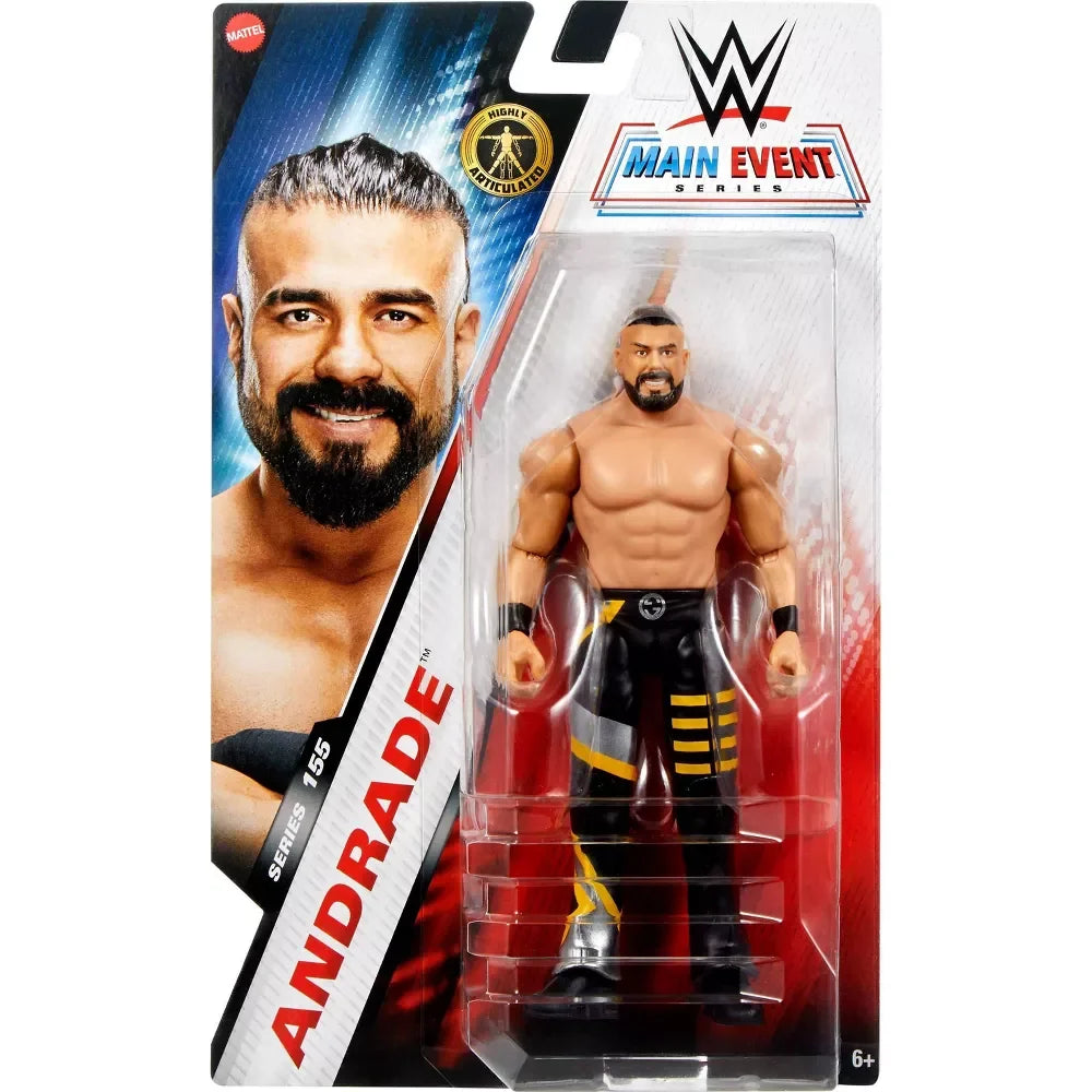 WWE Main Event Series Andrade figure in packaging with character portrait – Ireland