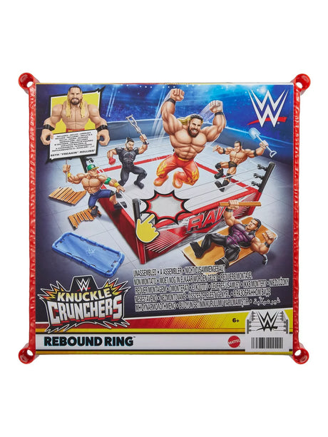 WWE Knuckle Crunchers Rebound Ring Playset box featuring Seth Rollins in Ireland.