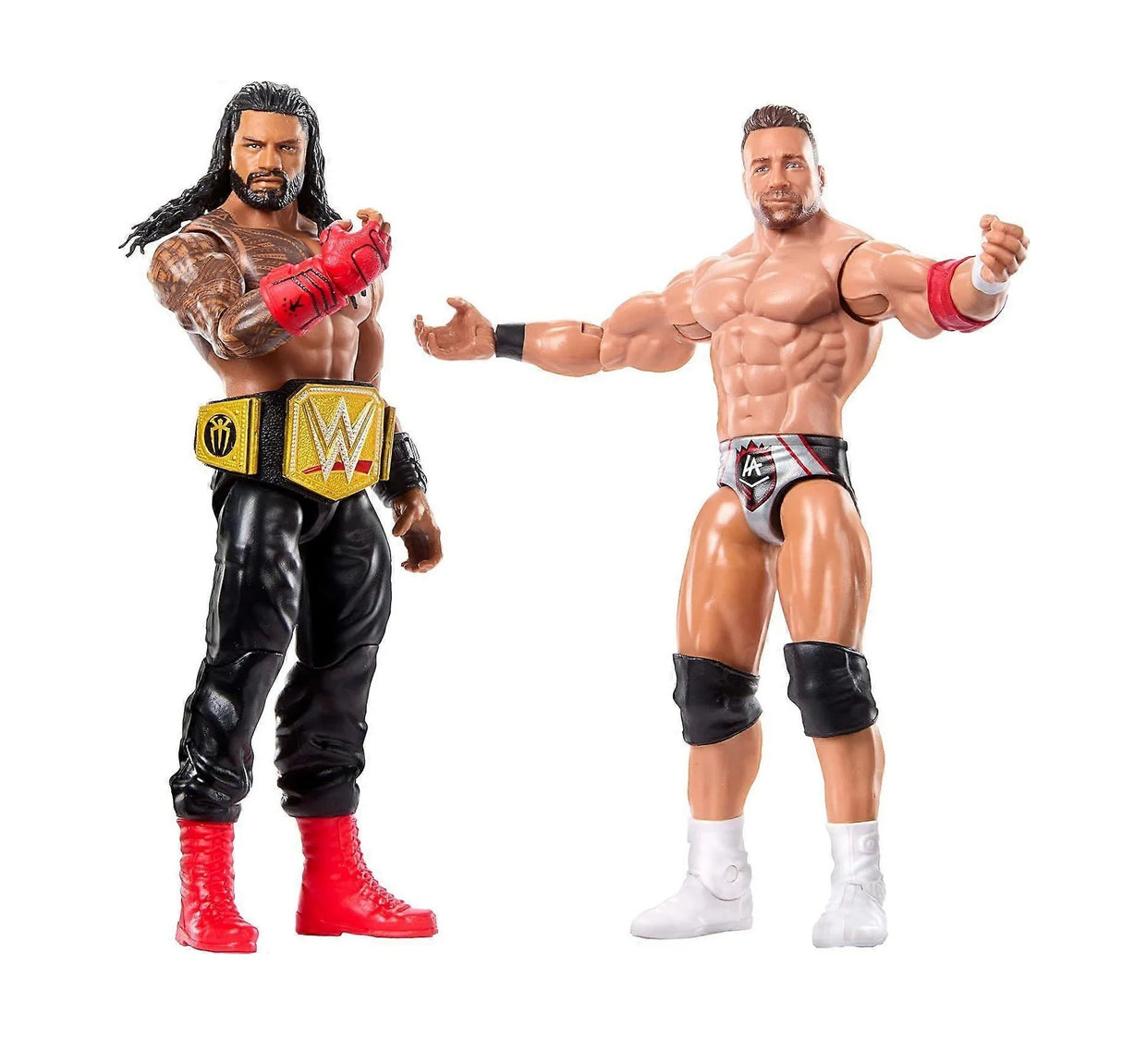 Roman Reigns wearing WWE belt beside LA Knight posed for battle – Ireland