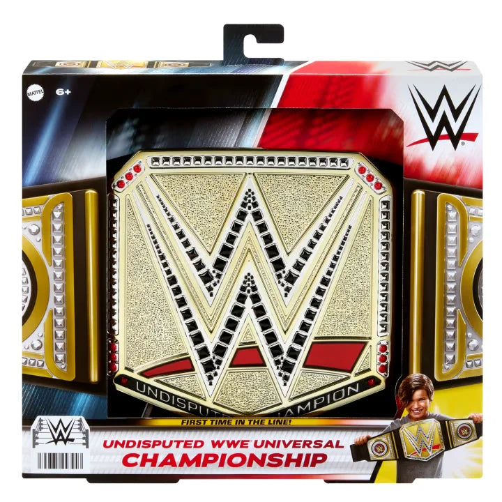 WWE Undisputed Champion Belt in retail packaging with gold plates in Ireland.