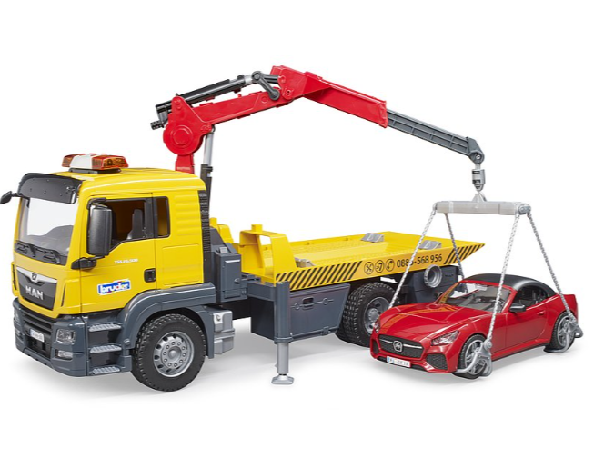 Bruder Scania Super 560R Tow Truck with Roadster