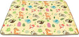 XPE nursery play mat with cream background and colourful wild animal print featuring giraffes, sloths, elephants, zebras, foxes, and tropical leaves