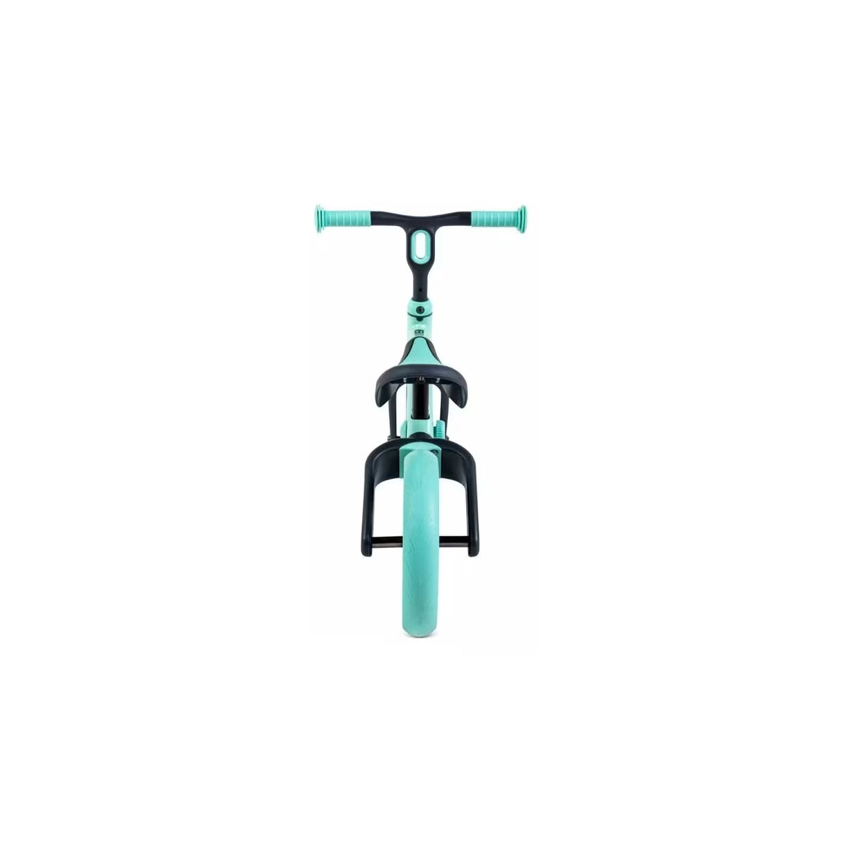Yvolution Velo Junior Balance Bike Green shown from the rear with black frame and green rear wheel